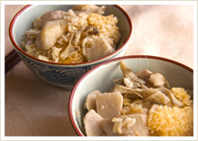里芋と舞茸の炊込みご飯
